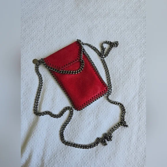 Authentic Stella McCartney Falabella Phone Holder Crossbody RED